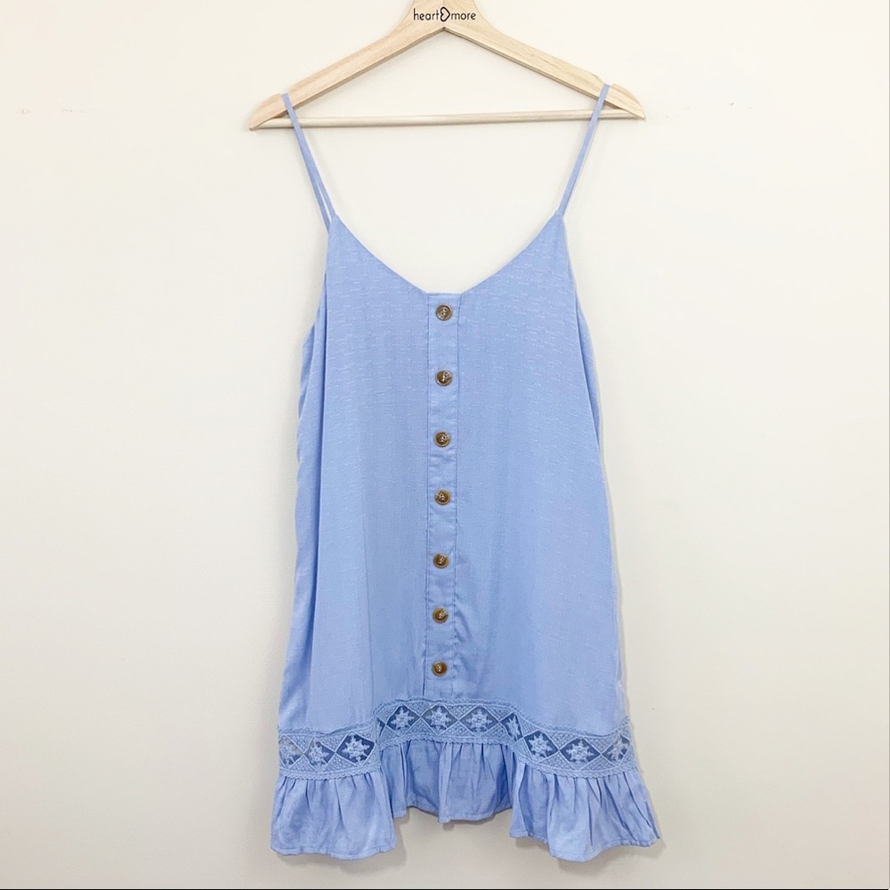 'Sweet Pea' Button Up Ruffle Dress